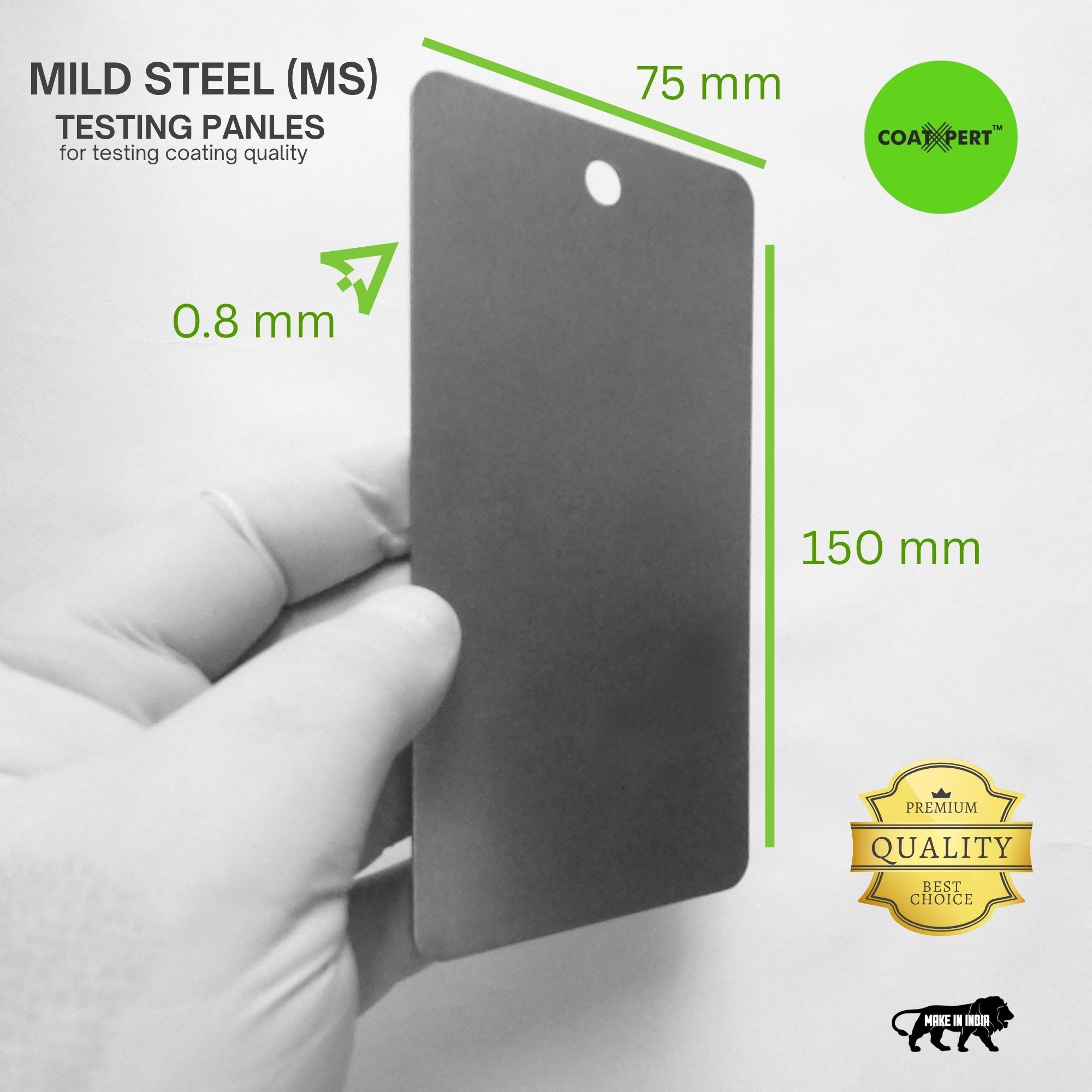 True Test Panel Paiting 50 pcs of Mild Steel Paint Testing Panels size 150mm X 75mm X 0.8mm for ...